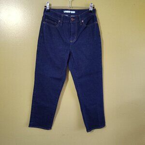 Lands' End Straight Leg Dark Wash Jeans Size 4P